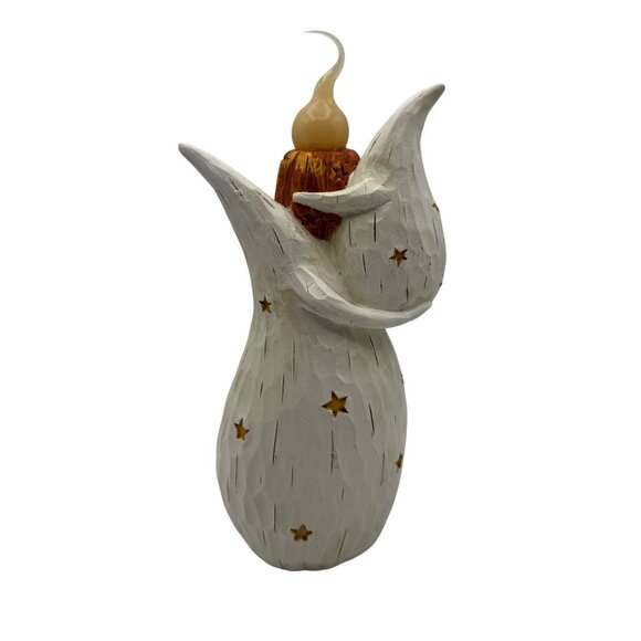 Hand-Painted Boo To You Ghost Figurine LED Candle Holder For Halloween Decor - Picture 3 of 5